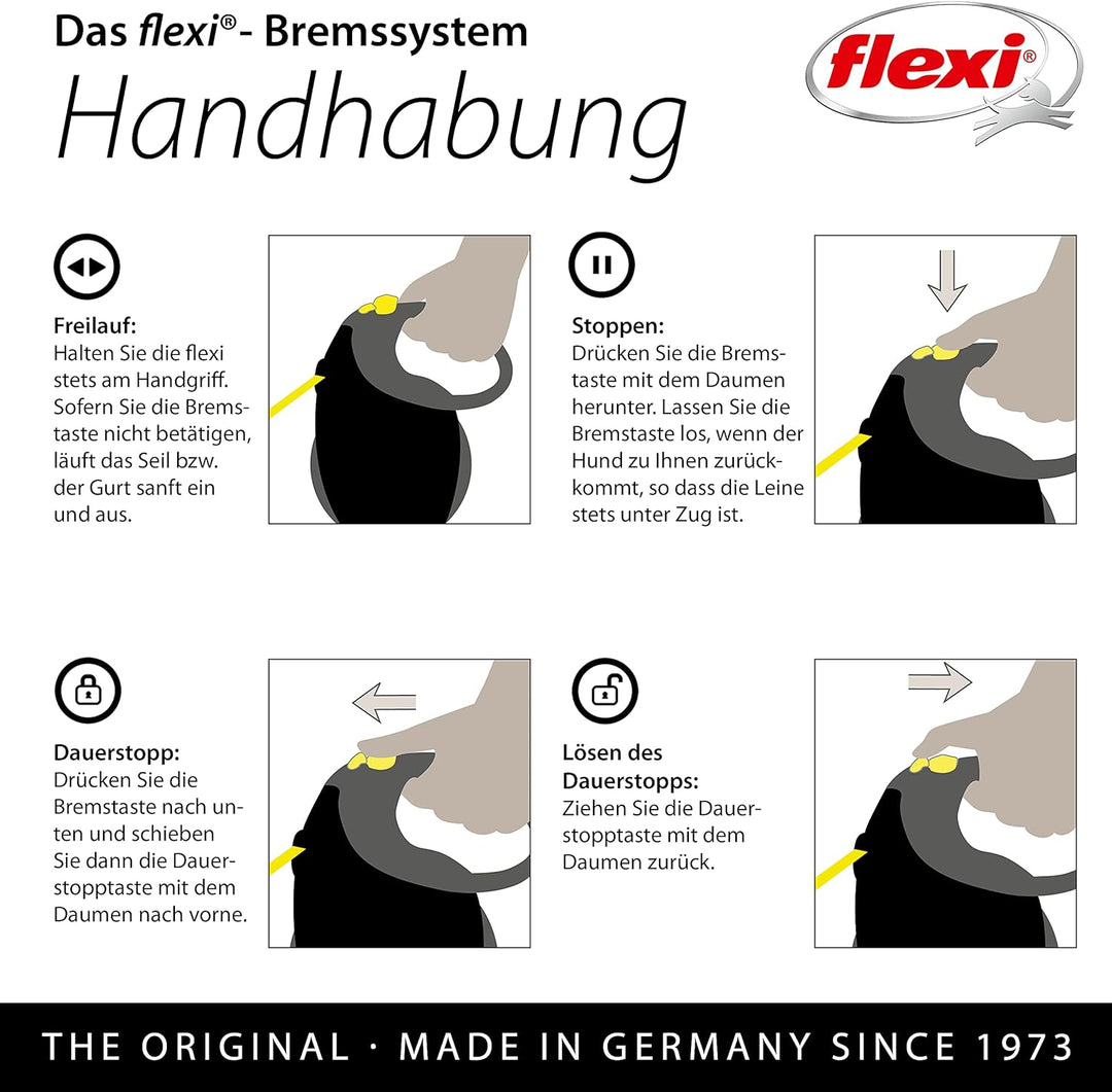 flexi Giant Professional L Gurt 10 m für Hunde bis 50 kg, schwarz/neongelb schwarz/neongelb L 10 m V