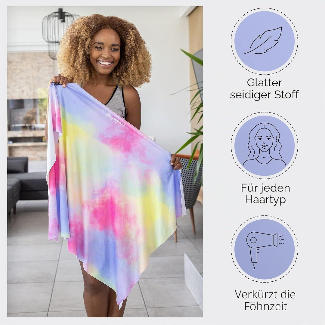 Mikrofaser-Handtuch für Frauen – Geschenk und Reisen – glatt wie Seide – lockiges, gewelltes, glatte