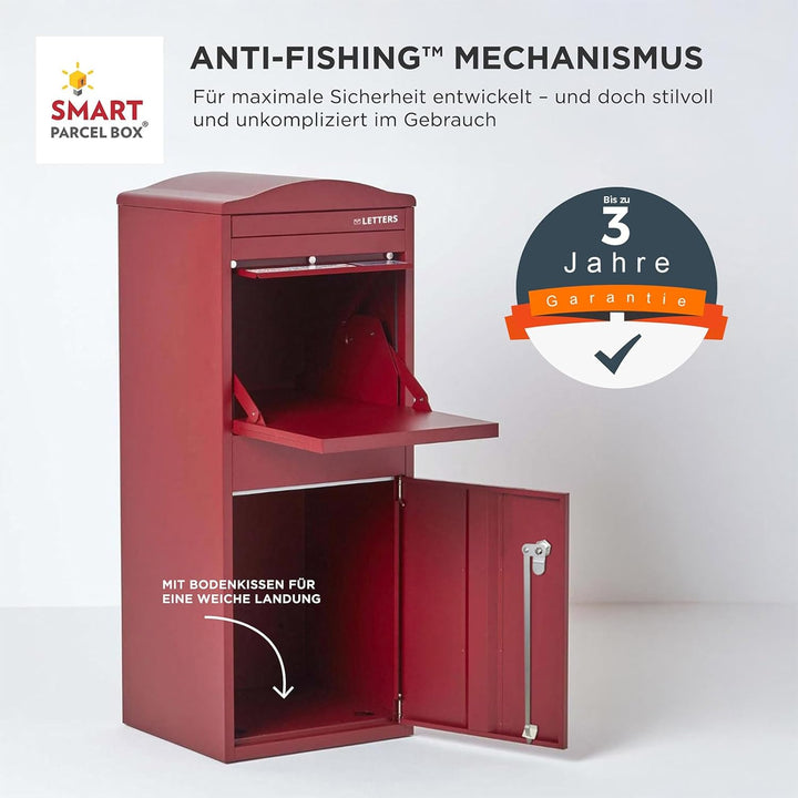 SMART PARCEL BOX Paketbox draussen, Standbriefkasten mit Paketfach, Paketbriefkasten XXL, grosse Pos