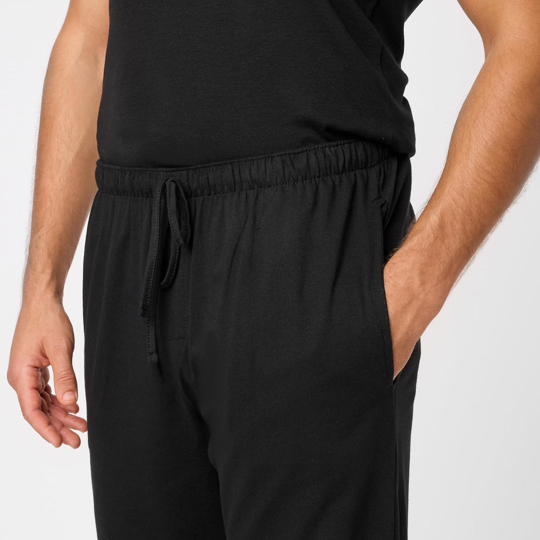 Timone Herren Schlafanzugshose Leichte Pyjamahose aus Baumwolle Nachtwäsche TPP-001 M Schwarz, M Sch
