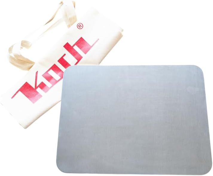 KOCH #58 Backstahl Platte 38 x 28cm für perfekte Pizza & Brot - Massive 6mm Stärke - Gewicht 5 KG -