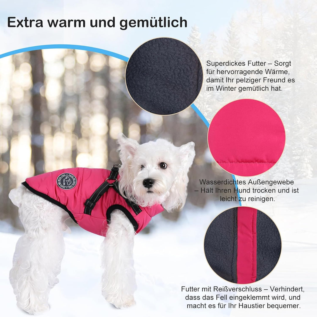 Hundejacke Winterweste Jacken Hundemantel Hundepullover Haustier Skifahren Kostüm Ärmellose Baumwoll