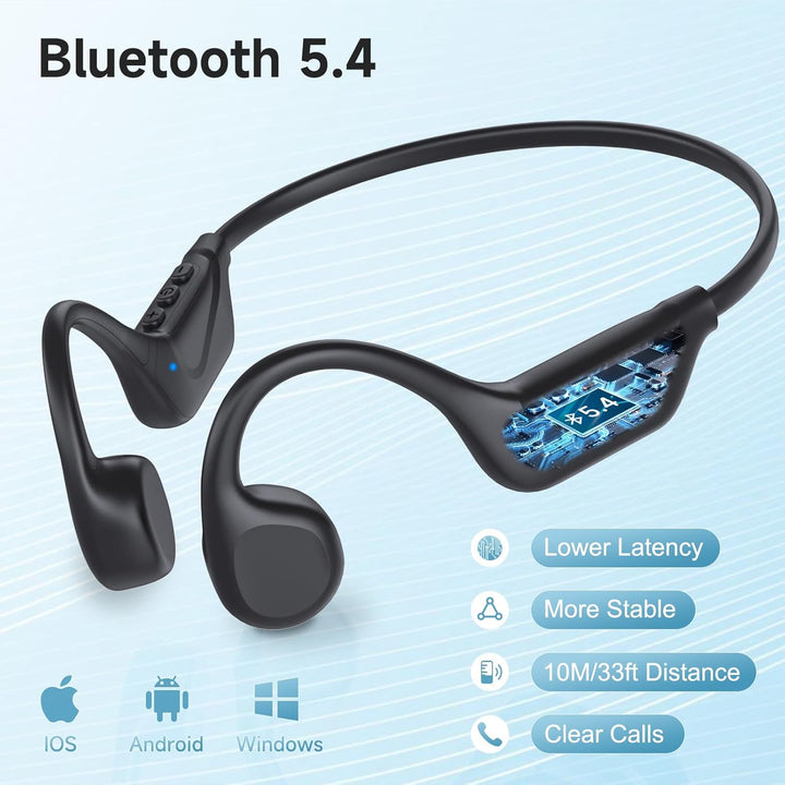 LOBKIN Knochenschall Kopfhörer Bluetooth,Open Ear Kopfhörer Kabellos 5.4 Bone Conduction Headphones,