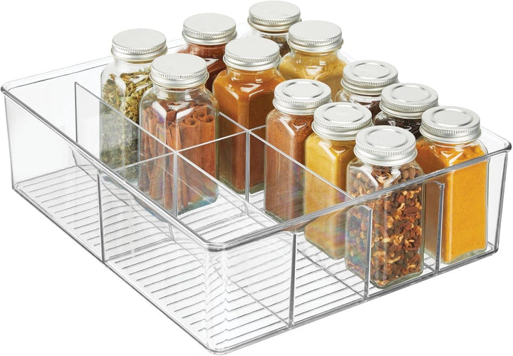 mDesign Aufbewahrungsbox – Kasten mit acht Fächern zur Lebensmittelaufbewahrung – moderner Küchen Or