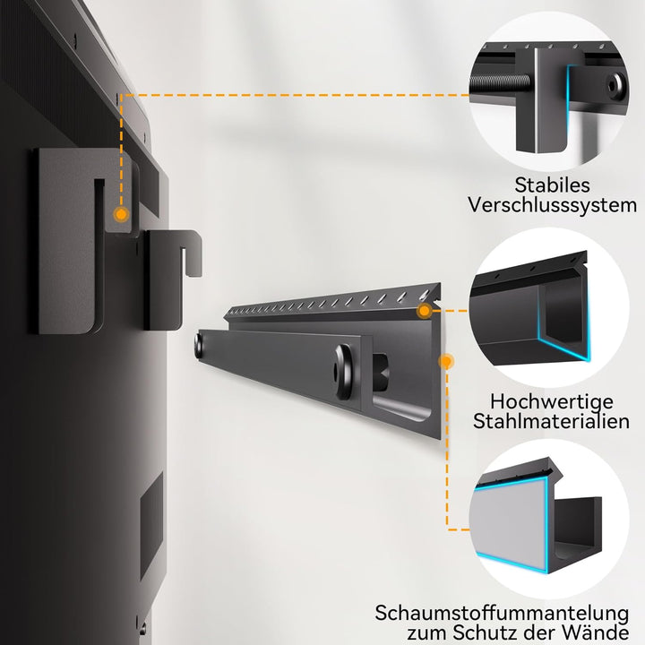 Studless TV Wandhalterung für 22-55 Zoll Bildschirme bis zu 45kg, TV wandhalterung für rigipswand, M