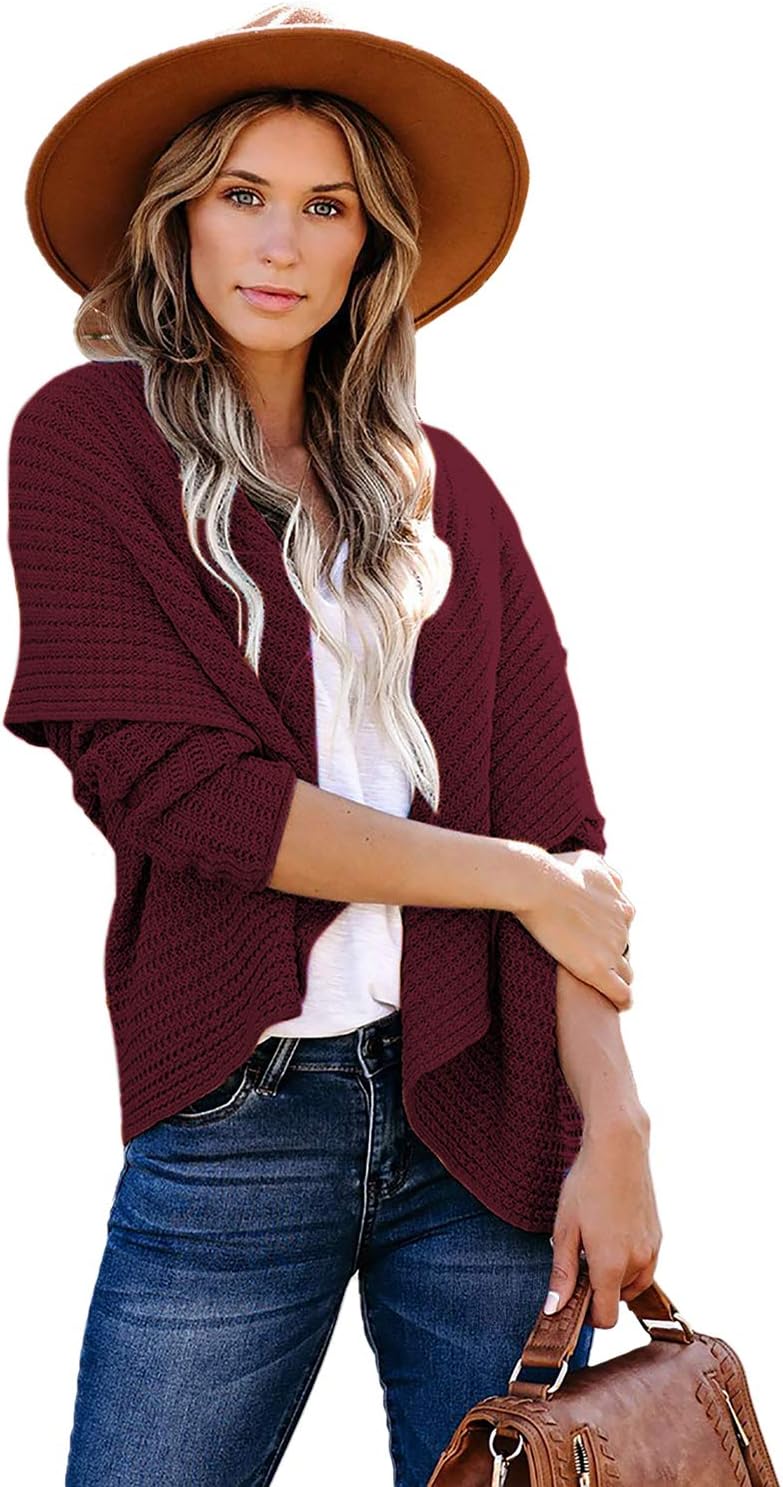 Strickjacke Damen Grobstrick Strickmantel strickcardigan Lange Damen Herbst Winter Casual Open Front
