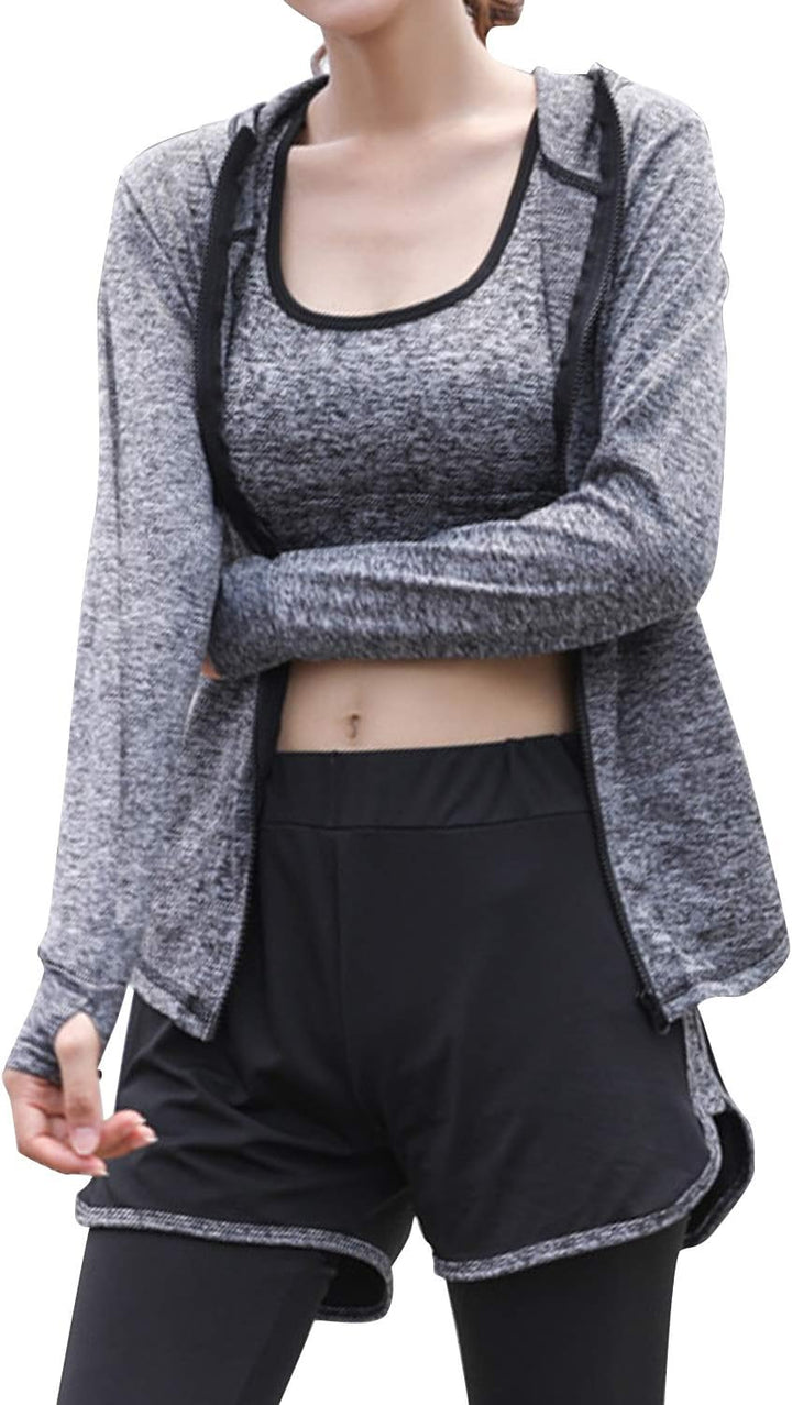 ODWTMRK Jogginganzug Damen Trainingsanzug Sets Yoga Kleidung Anzug 5er-Set Sportbekleidung Laufbekle