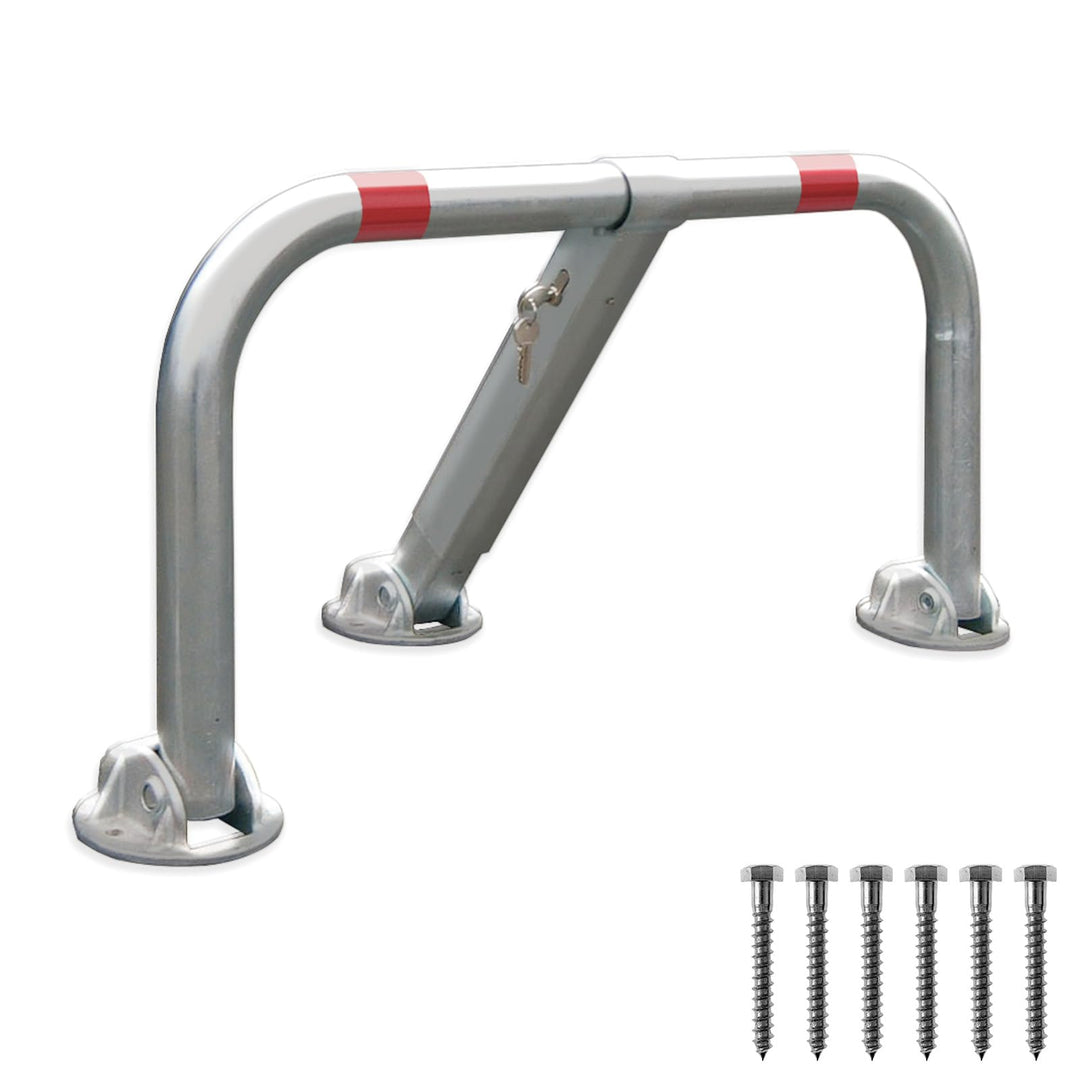 ARCO SRL 3-Fuss-Standard-Parkbügel - Parkplatzsperre, umlegbar mit Zylinderschloss, ARS480 Absperrbr