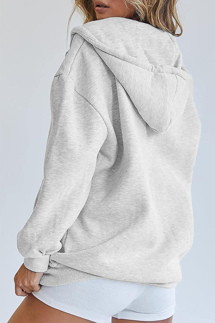 Timuspo Hoodie Damen Sweatjacke 2025 Kapuzenjacke Herbst Winter Lang Sweatshirt Kapuzenpullover Mit