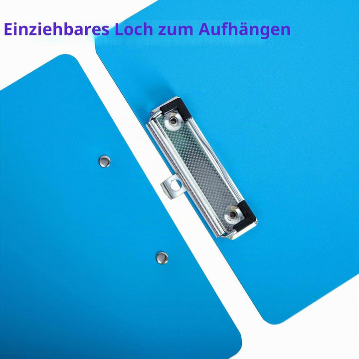 Klemmbrett A4, 6er Klemmbretter mit Gummierter Metalklemme, Zwischenablage Schreibblock für Büro, St