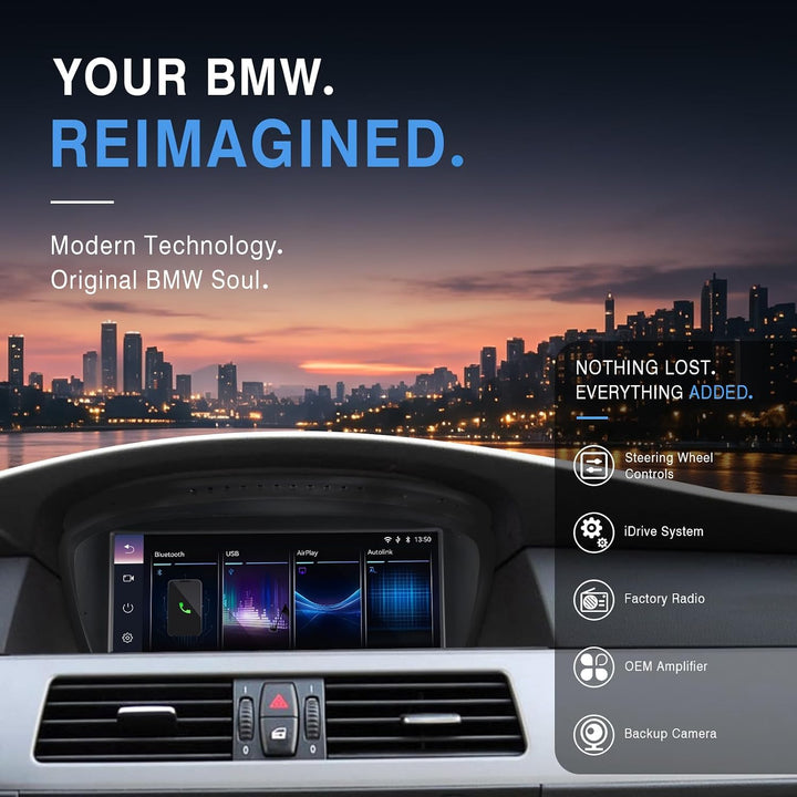 Car Stereo für BMW E60 E90 E92 – CarPlay &amp; Android Auto Touchscreen-Radio-Upgrade für E61/E63/E64/E9