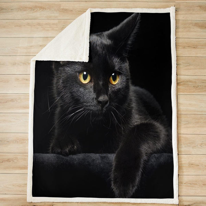 Loussiesd Katze Haustier Katzen Muster Decke 150x200cm Nettes Kätzchen Kuscheldecke für Kinder Kinde