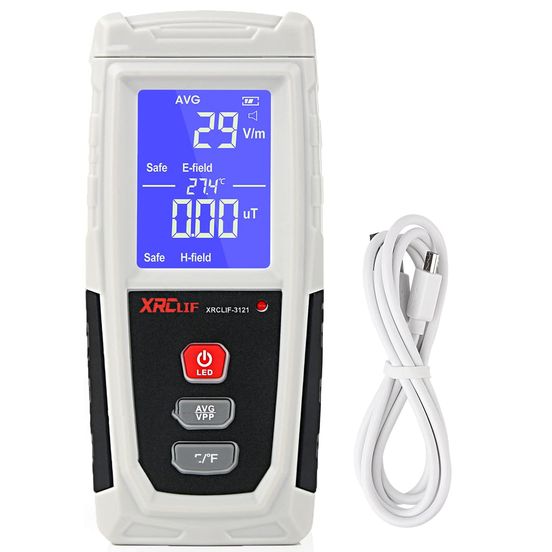 EMF Messgerät, XRCLIF Digitaler elektromagnetischer Strahlungsdetektor, Handheld EMF Tester für Zuha