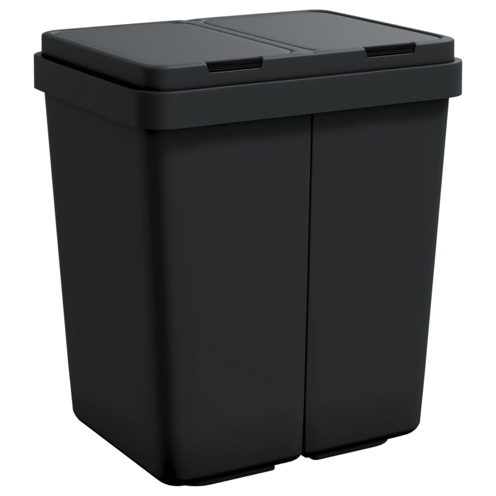 vidaXL Duo Mülleimer Anthrazit 2x25 L, Anthrazit