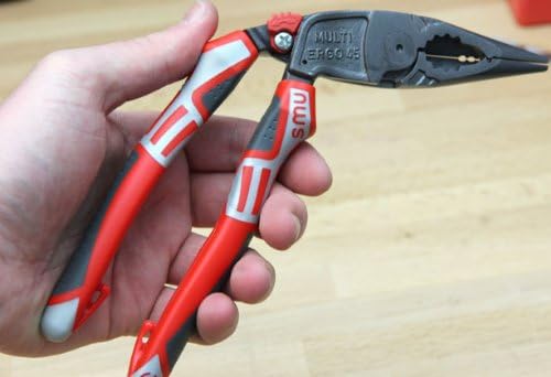 NWS Ergonomische Kraft-Kombinationszange ErgoCombi Titan 200 mm | Für Halte-, Greif-, Biege- und Sch