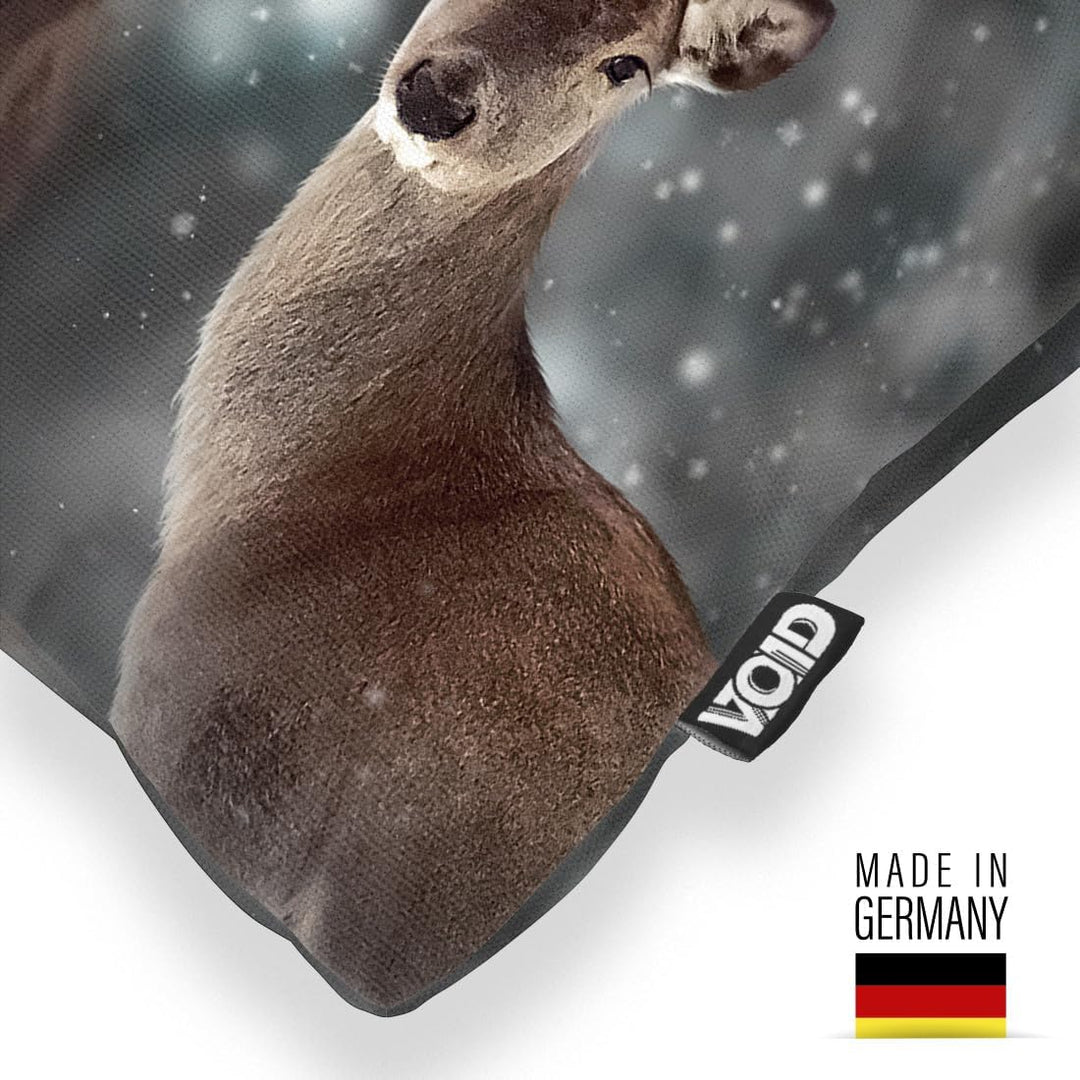 VOID Hirsch REH Winter Kissenbezug Kissenhülle Polyester Weihnachten Deko Winter Outdoor Dekoration,