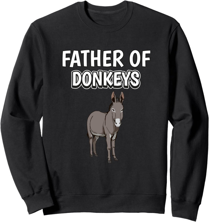 Herren Jungen Father Of Donkeys Papa Vatertag Esel Sweatshirt