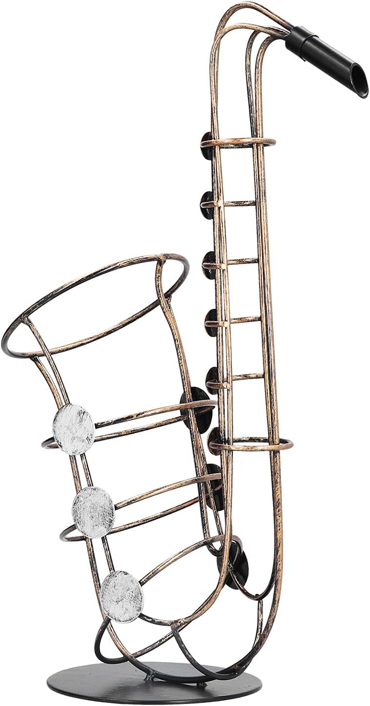 Saxophon Weinflaschenhalter, Flaschenhalter in Form eines Saxophons, Dekorativer Flaschenständer für