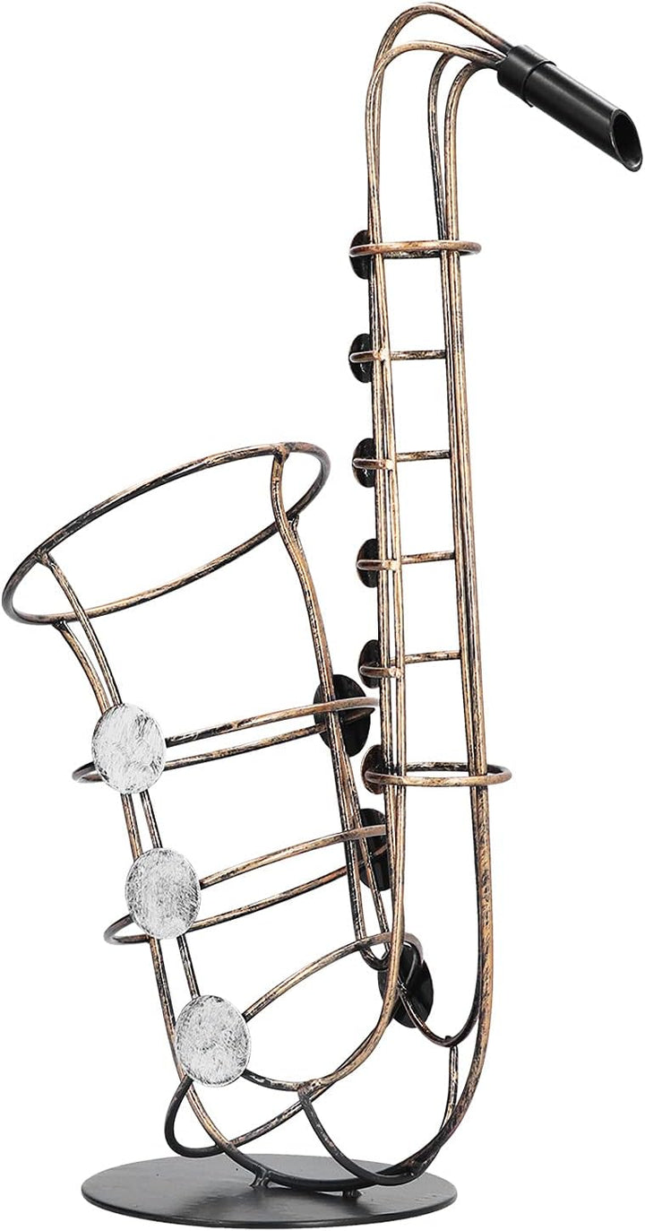 Saxophon Weinflaschenhalter, Flaschenhalter in Form eines Saxophons, Dekorativer Flaschenständer für
