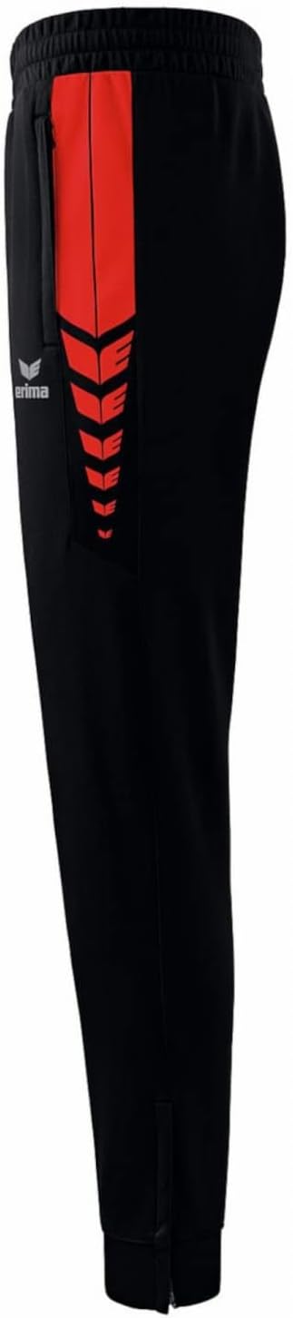 Erima Unisex Kinder Trainingshose Six Wings Funktionelle 128 Schwarz/Rot, 128 Schwarz/Rot