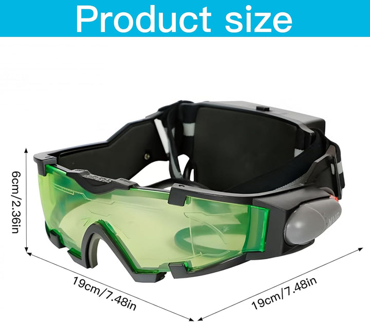 Nachtsichtbrille für Kinder, Nachtsichtbrille, Verstellbare Kinder LED-Nachtbrille, Schutzbrille mit