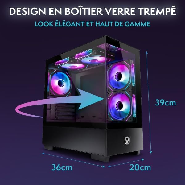 Vibox I-48 Gaming PC - 22 Zoll Set Komplett - Quad Core AMD Ryzen 3200G 4GHz - Radeon Vega 8-16GB RA