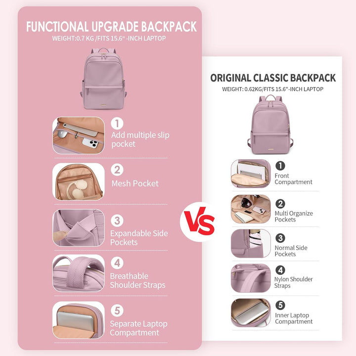GOLF SUPAGS Laptop Rucksack für Damen Casual Daypack für Arbeit Reisen College Schulrucksack Handtas
