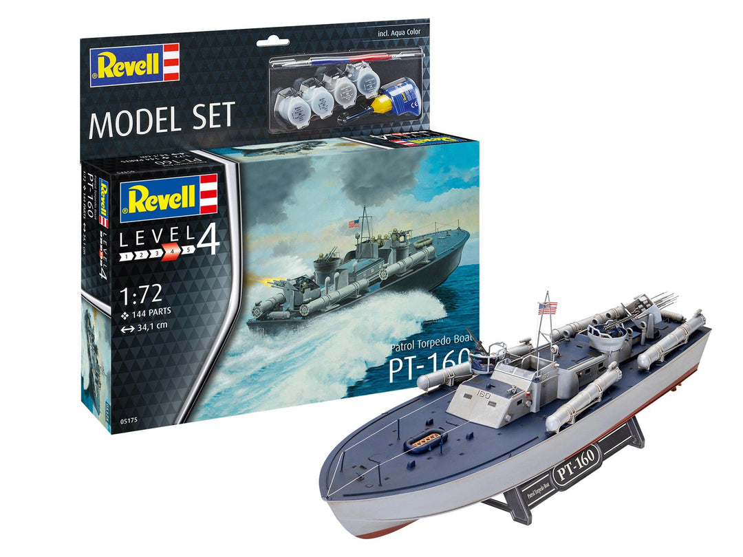 Revell 65175 1:72 Torpedo Boat PT-559/PT-160 Fahrzeug originalgetreuer Modellbausatz für Fortgeschri