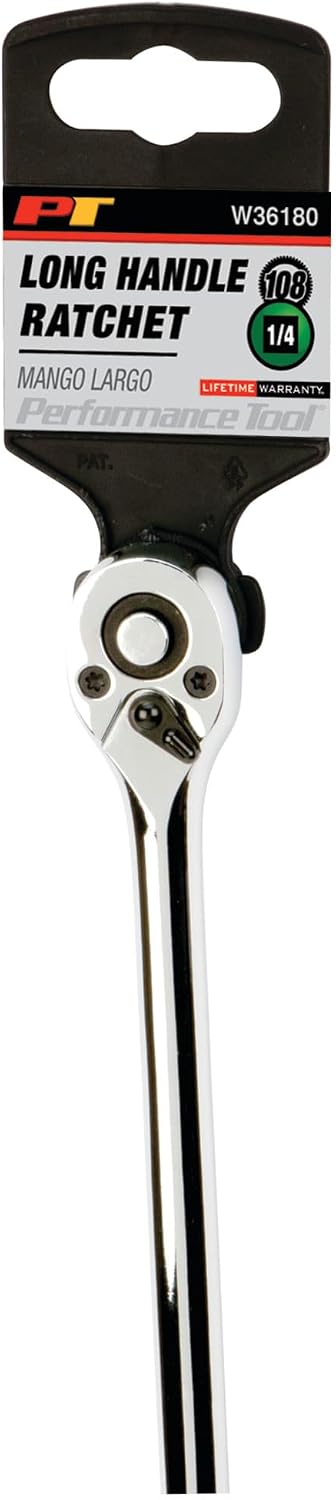 Performance Tool Antrieb Flex Kopf Ratsche, W36180 12" Long, 1/4-Inch Drive Ratsche mit extra langem