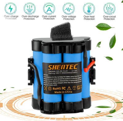 Shentec 18V 3000mAh Akku Lithium Akku Kompatibel mit Gardena Mähroboter R80Li R75Li R70Li R50Li R45L