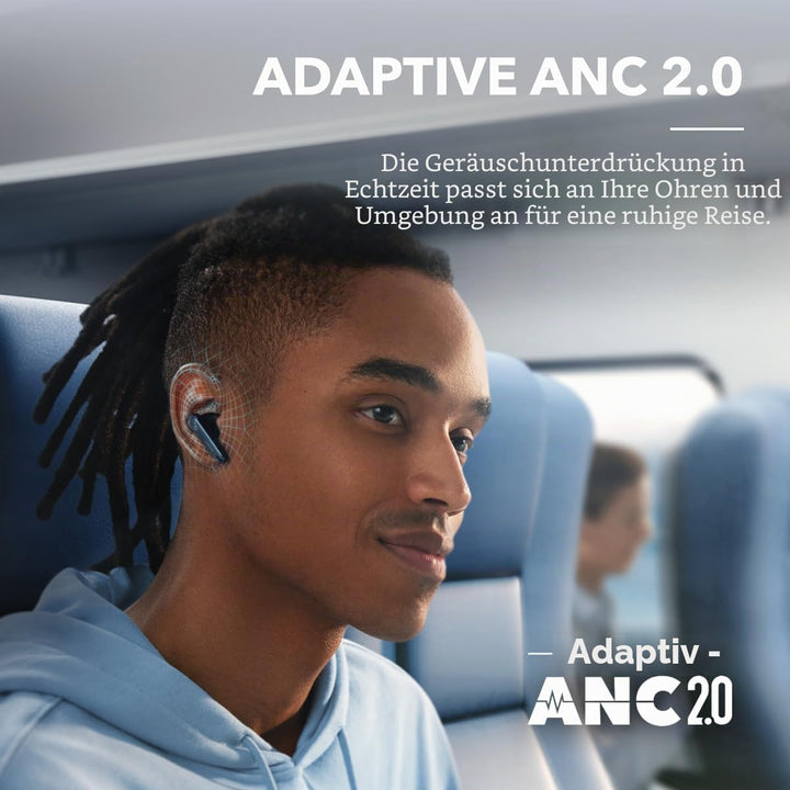 soundcore by Anker Liberty 4 NC Bluetooth-Kopfhörer mit Geräuschunterdrückung, 98,5% Noise Cancellin