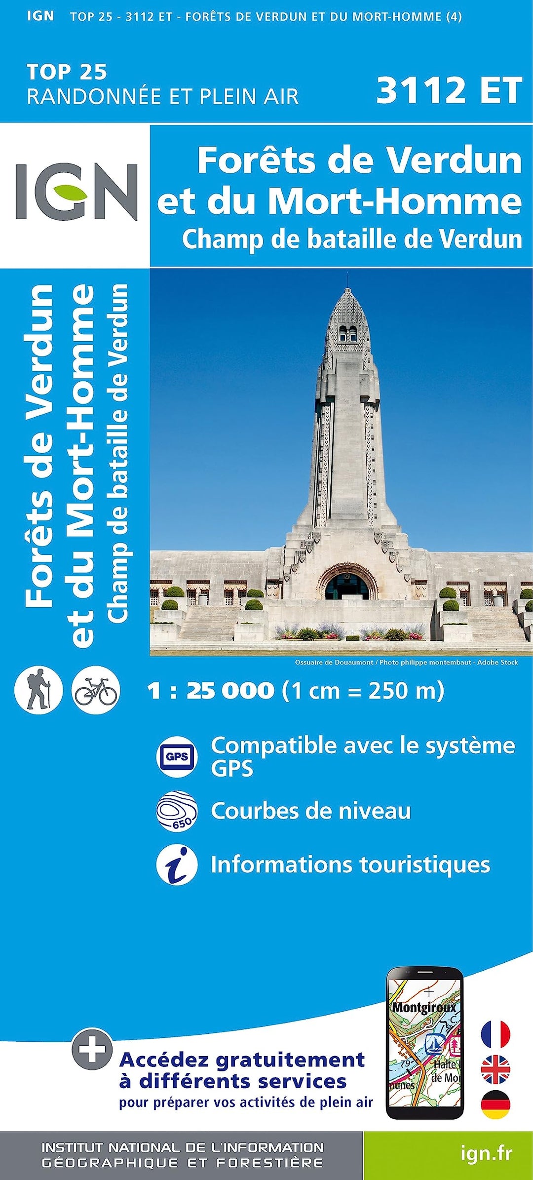 Forets de Verdun et du Morte-Homme 1:25 000 (TOP 25), Karte