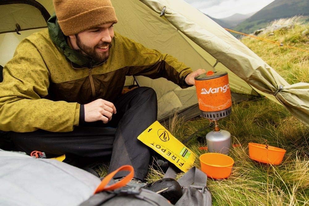 Vango Ultraleichter Tragbarer Kocher, Wärmetauscher-Kochset, Grau, 1 Liter, Flüssiggas, Aluminium