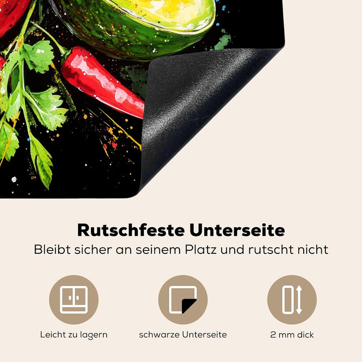 Herdabdeckplatte 59x52 cm Einteilig Ceranfeld Abdeckplatte für Induktionsschutz Ceranfeldabdeckung V