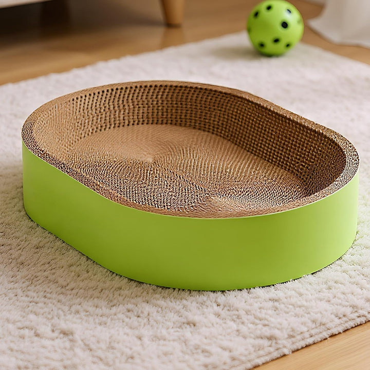 Katzenkratzerbrett, Oval Cat Scratch Bowl Bowl Nest, Katzenkarton Kratzer, Möbelschutzkrampfnest, Ca