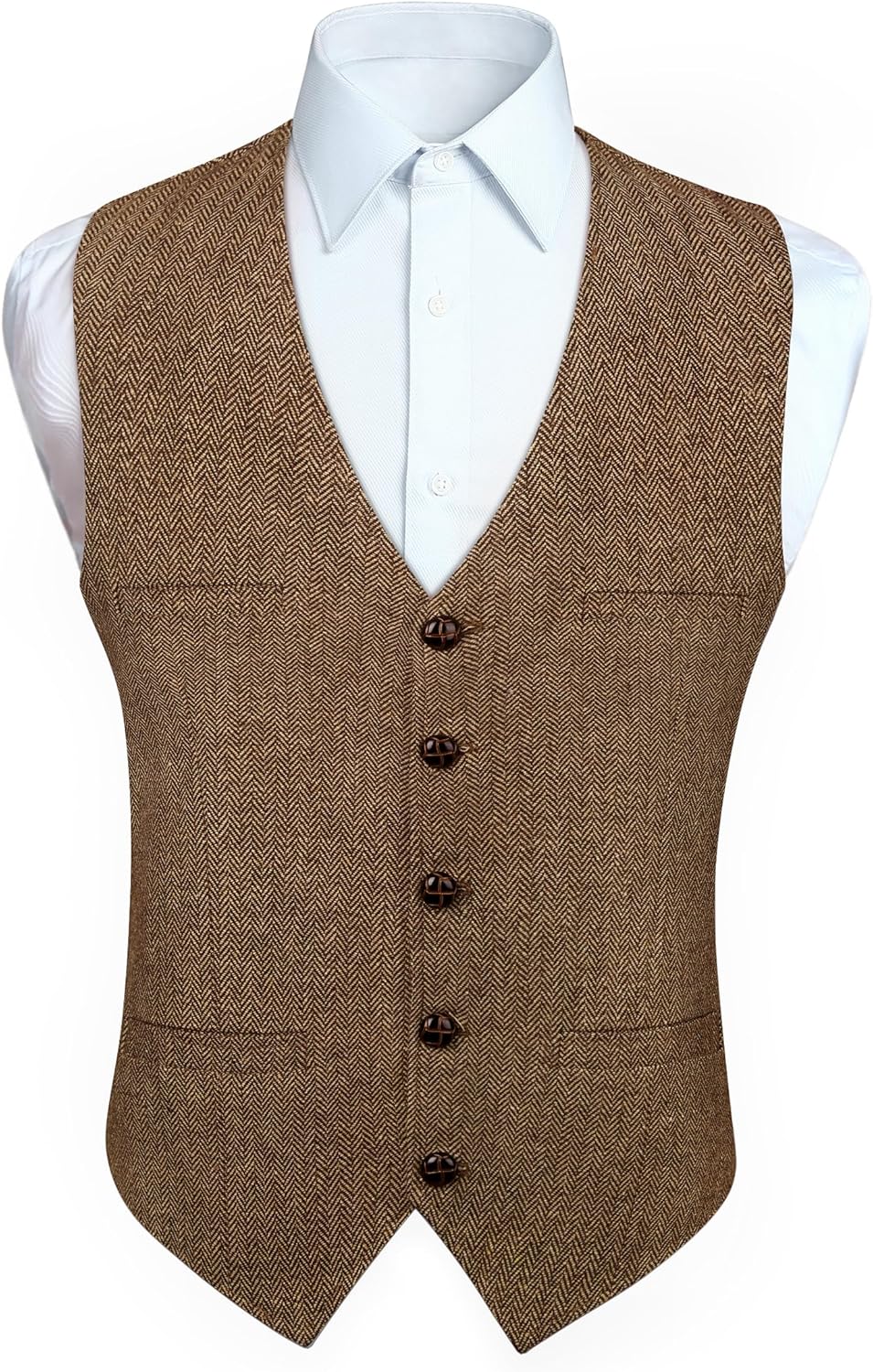 Herren Anzugweste Herringbone Weste Hochzeit Herrenweste Formale Tweed Wollweste Classic Basic Weste