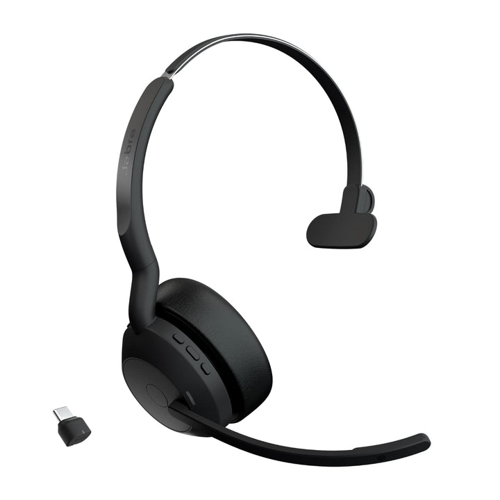 Jabra Evolve2 55 - schnurloses Mono-Headset mit Jabra Air Comfort - Mikrofone mit Geräuschunterdrück