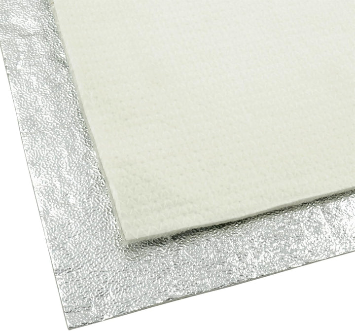 50x50cm Alu-Fiberglas Hitzeschutzmatte selbstklebend Isoliermatte Hitzeschutzfolie | 5mm