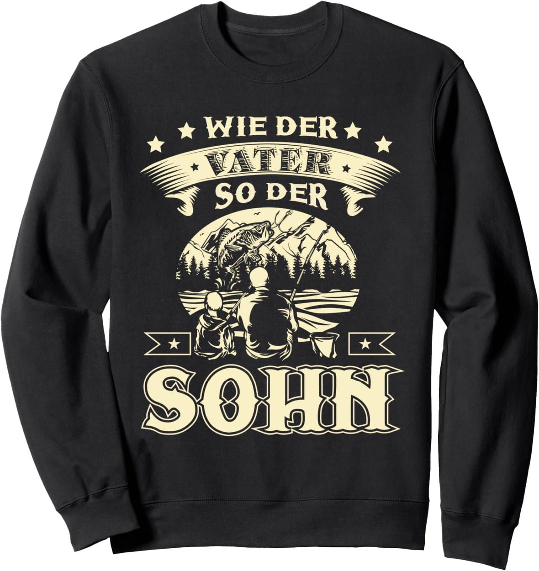 Vater und Sohn Partnerlook Weihnachten Dad Geschenk Angeln Sweatshirt