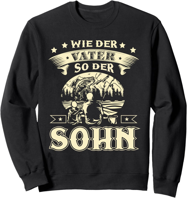 Vater und Sohn Partnerlook Weihnachten Dad Geschenk Angeln Sweatshirt