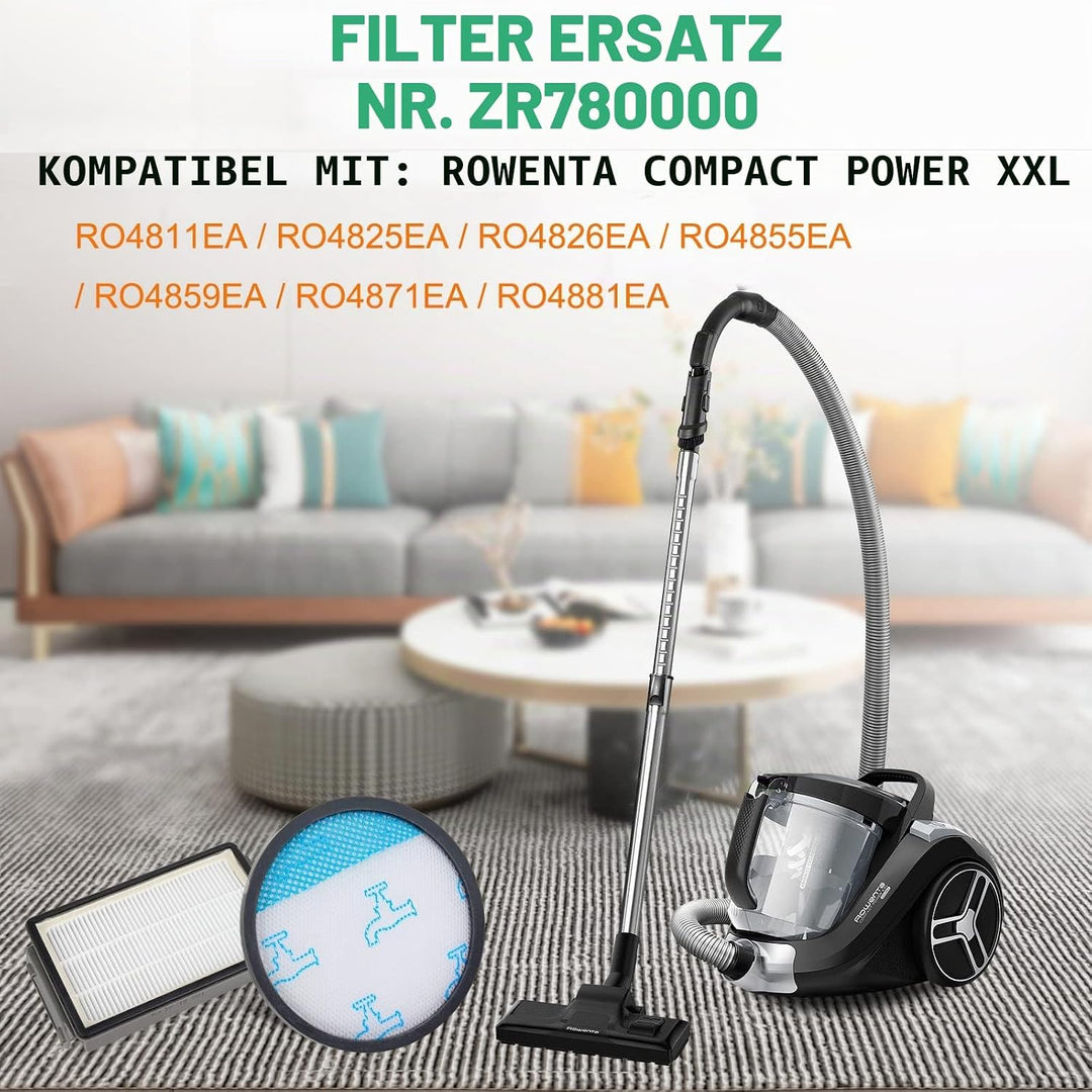 Sgizoku RO4825EA HEPA Filter für Rowenta COMPACT POWER XXL RO4825EA RO4811EA RO4871EA RO4855EA RO482