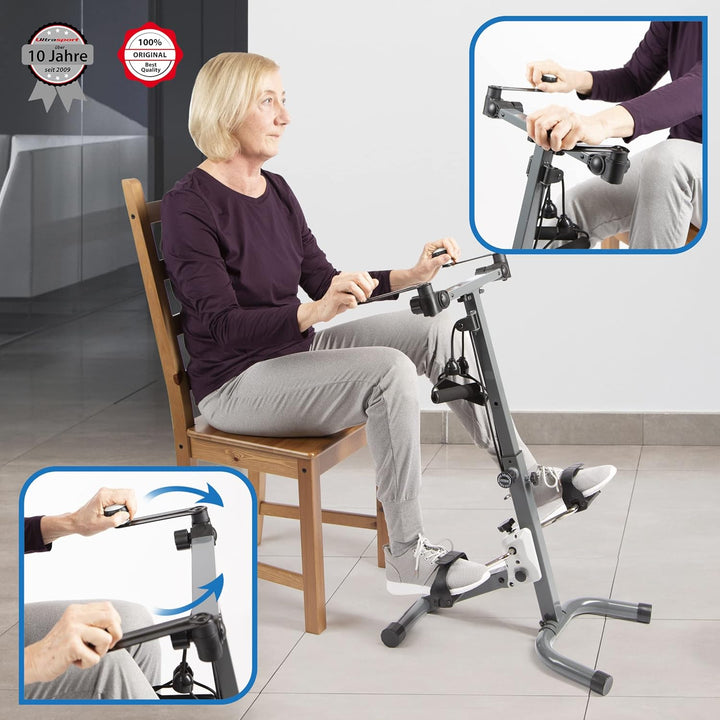 Ultrasport Senioren Fitness, Vitaltrainer, Senioren F-Bike, Mini Crosstrainer, Liegeheimtrainer,klap