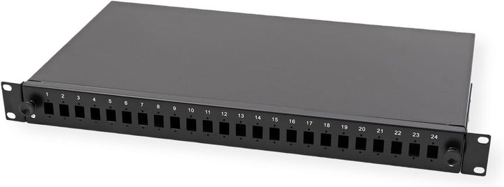 VALUE 19"-Spleissbox leer 1 HE, ausziehbar, 24x SC SX/LC DX