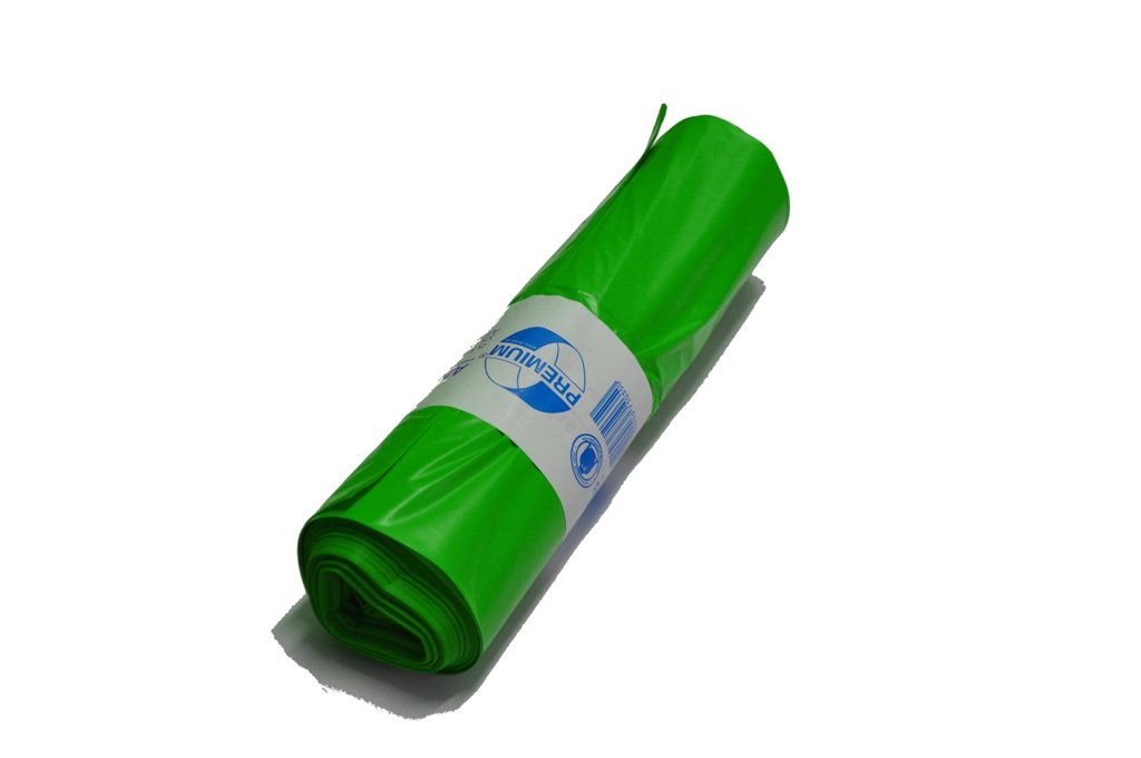 DEISS PREMIUM Abfallsack 70 Liter, grün, Typ 60 (1 Karton = 250 Säcke)