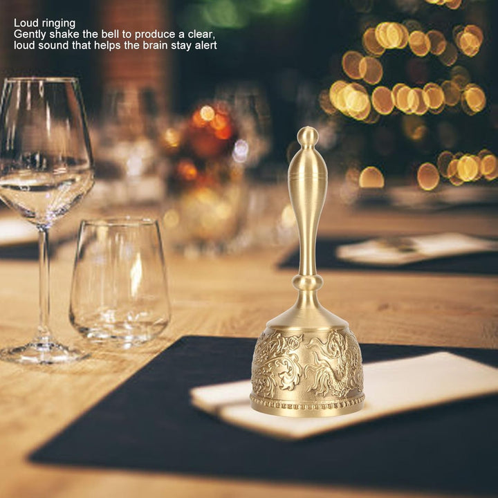 Handglocke aus Messing, lauter Klang und stabiler Griff, dekorative Handrufglocke für Hochzeiten, Sc