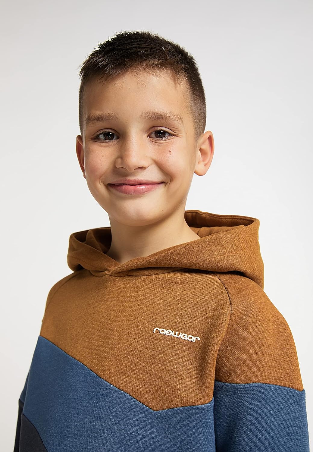 Ragwear Jungen Kinder Seatshirt VENDELIN Sweater mit Kapuze, Kapuzenpullover in Color-Blocking Desig