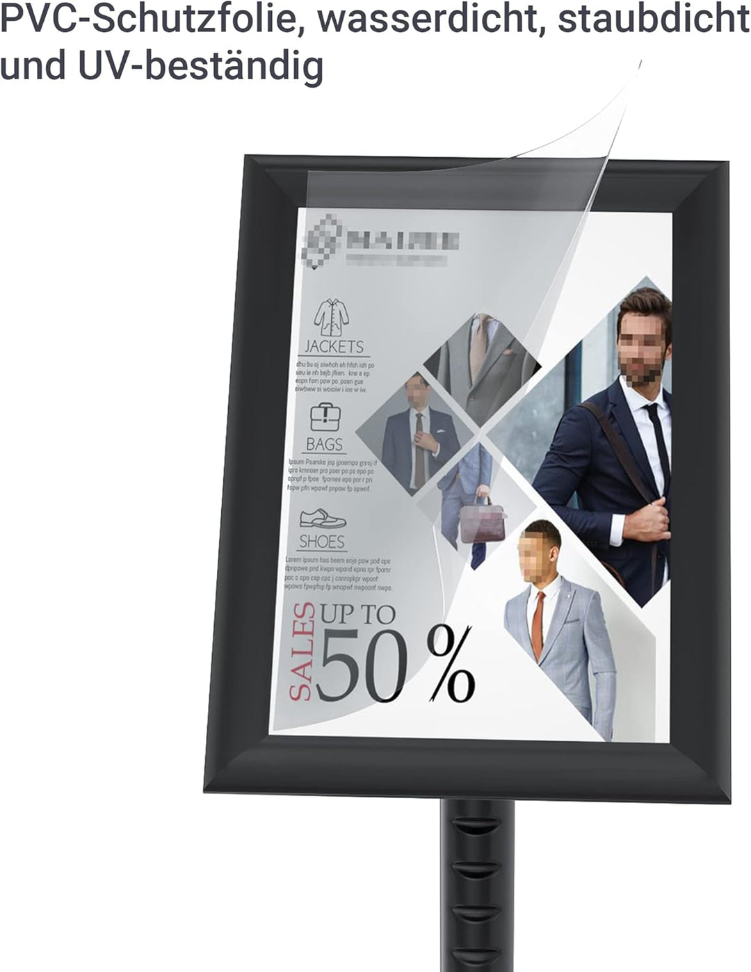 Infoständer DIN A4 210x297mm Höhenverstellbar Edelstahl informationsständer Aufsteller Kundenstopper