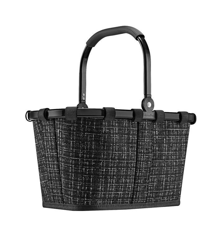 reisenthel carrybag XS bouclé black – Stabiler Einkaufskorb mit praktischer Innentasche – Elegantes