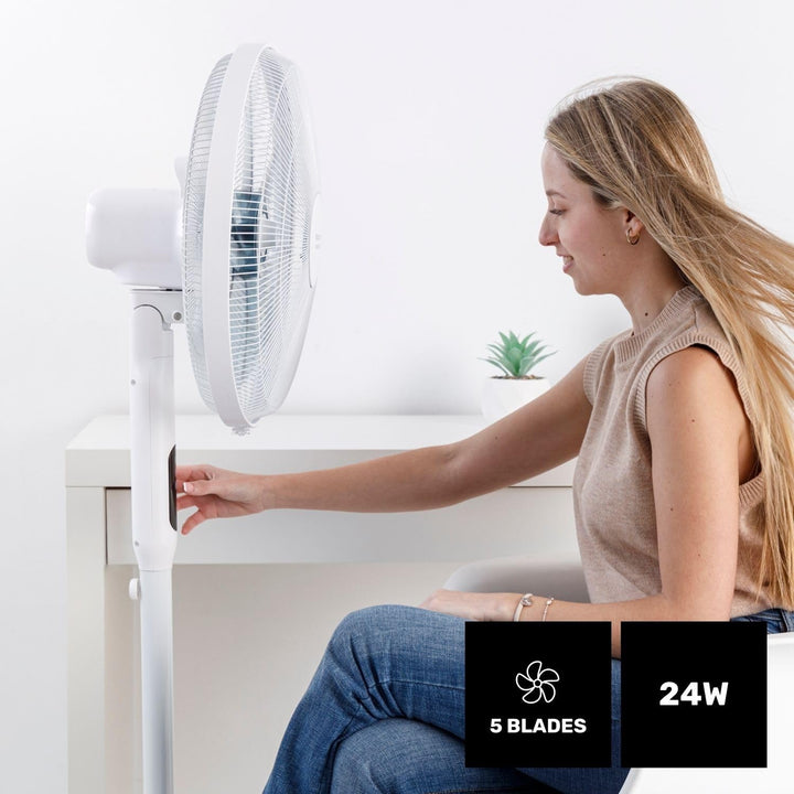 Taurus - 3-in-1 Ventilator Ice Brise Silence 24W | Flüsterleiser DC-Motor | 3 Modi | 5 Flügel | Time