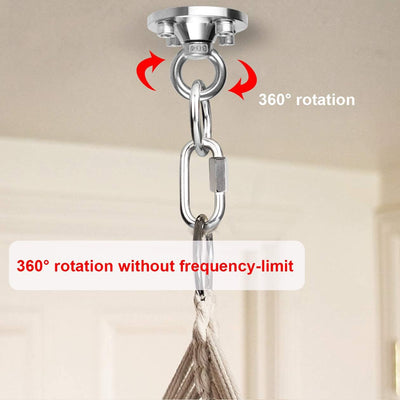 TSSS 360 Grad Drehen Deckenhaken Schaukel Boxsack Hängematte Haken Set - Bis 500kg Tragfähigkeit SUS
